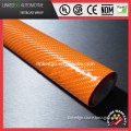 Gloss car wrapping sticker film flexible material PVC Orange 4d carbon fiber sheet